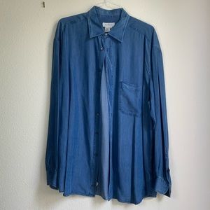 Ermenegildo Zegna XXL blue men’s dress shirt